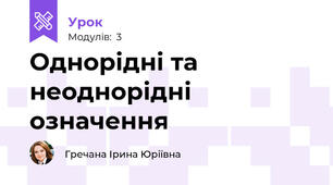 Однорідні та неоднорідні означення