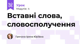 Вставні слова, словосполучення
