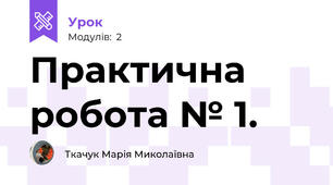 Практична робота № 1.