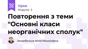 Повторення з теми "Основні класи неорганічних сполук"
