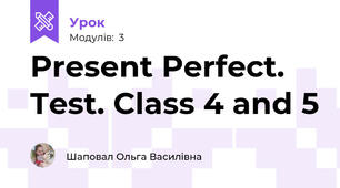 Present Perfect. Test. Class 4 and 5
