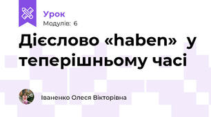 Дієслово «haben»  у теперішньому часі