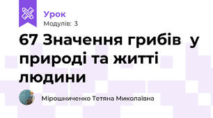 67 Значення грибів  у природі та житті людини