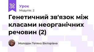 Генетичний зв'язок між класами неорганічних речовин (2)