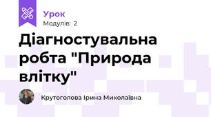 Діагностувальна робта "Природа влітку"