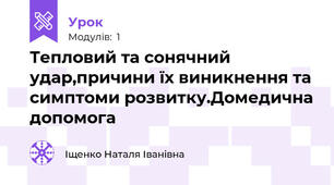 Тепловий та сонячний удар,причини їх виникнення та симптоми розвитку.Домедична допомога
