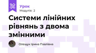 Системи лінійних рівнянь з двома змінними