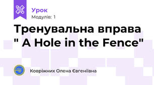 Тренувальна вправа " A Hole in the Fence"