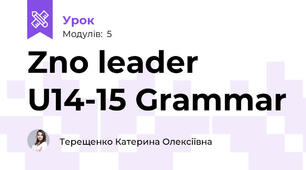 Zno leader U14-15 Grammar