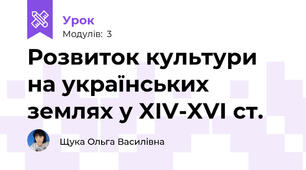 Розвиток культури на українських землях у XIV-XVI ст.