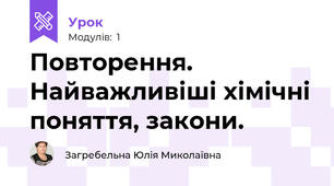 Повторення. Найважливіші хімічні поняття, закони.