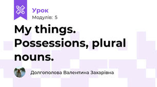 My things. Possessions, plural nouns.