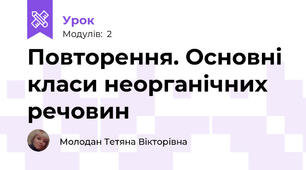 Повторення. Основні класи неорганічних речовин