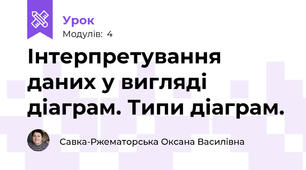 Інтерпретування даних у вигляді діаграм. Типи діаграм.
