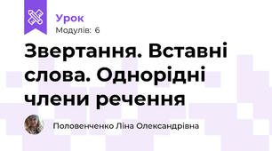 Звертання. Вставні слова. Однорідні члени речення