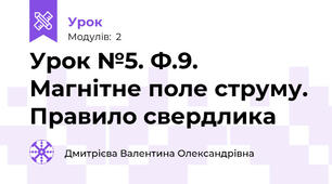 Урок №5. Ф.9. Магнітне поле струму. Правило свердлика 
