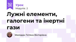 Лужні елементи, галогени та інертні гази