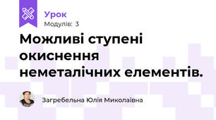 Можливі ступені окиснення неметалічних елементів.