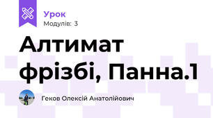 Алтимат фрізбі, Панна.1