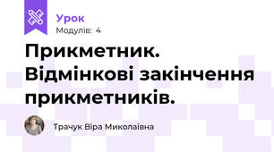 Прикметник. Відмінкові закінчення прикметників.