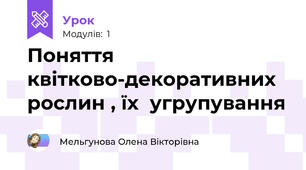 Поняття квітково-декоративних рослин , їх  угрупування