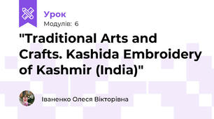 "Traditional Arts and Crafts. Kashida Embroidery of Kashmir (India)"
