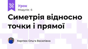 Симетрія відносно точки і прямої