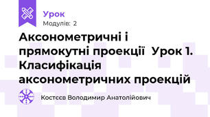 Аксонометричні і прямокутні проекції  Урок 1. Класифікація аксонометричних проекцій