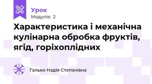 Характеристика і механічна кулінарна обробка фруктів, ягід, горіхоплідних