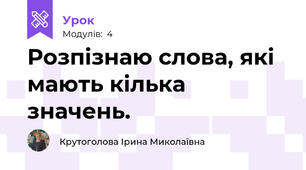 Розпізнаю слова, які мають кілька значень.