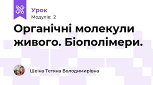 Органічні молекули живого. Біополімери.