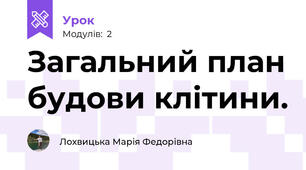 Загальний план будови клітини.