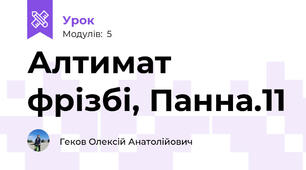 Алтимат фрізбі, Панна.11