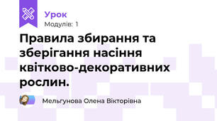 Правила збирання та зберігання насіння квітково-декоративних рослин.