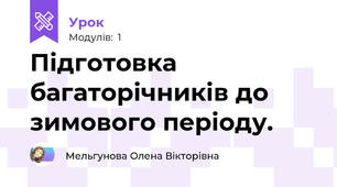 Підготовка багаторічників до зимового періоду.