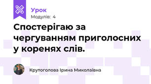 Спостерігаю за чергуванням приголосних у коренях слів.