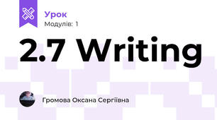 2.7 Writing