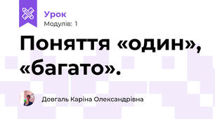  Поняття «один», «багато».