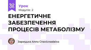 ЕНЕРГЕТИЧНЕ ЗАБЕЗПЕЧЕННЯ ПРОЦЕСІВ МЕТАБОЛІЗМУ