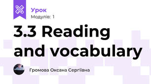 3.3 Reading and vocabulary