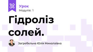 Гідроліз солей.