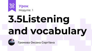 3.5Listening and vocabulary