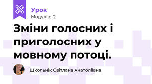 Зміни голосних і приголосних у мовному потоці.