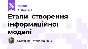 Етапи  створення інформаційної моделі 