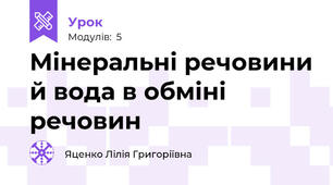 Мінеральні речовини й вода в обміні речовин