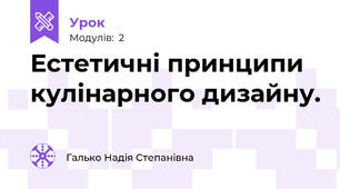 Естетичні принципи кулінарного дизайну. 