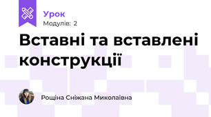 Вставні та вставлені конструкції