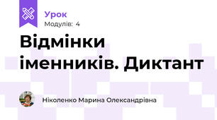 Відмінки іменників. Диктант