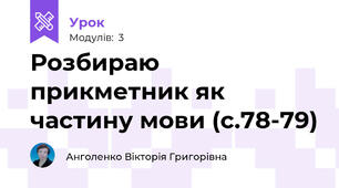 Розбираю прикметник як частину мови (с.78-79)