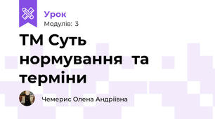 ТМ Суть   нормування  та терміни
